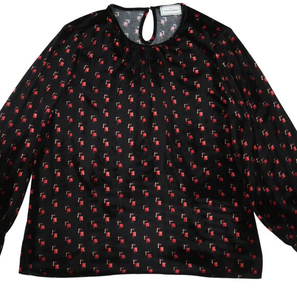 PIERRE-LOUIS MASCIA printed velvet blouse sz XS - Picture 4 of 7